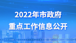 2022年度市政府重点工作信息公开